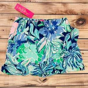 Floral Print Short Faye Skort Multi Party Thyme size 00 Lilly Pulitzer